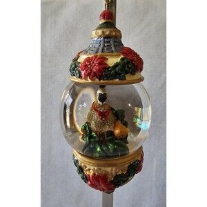 Kirkland Signature 5" Glass Water Globe Christmas Ornaments Partridge in Pear...